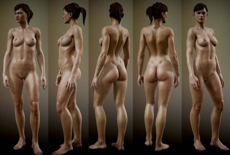 Naked women from different angles
