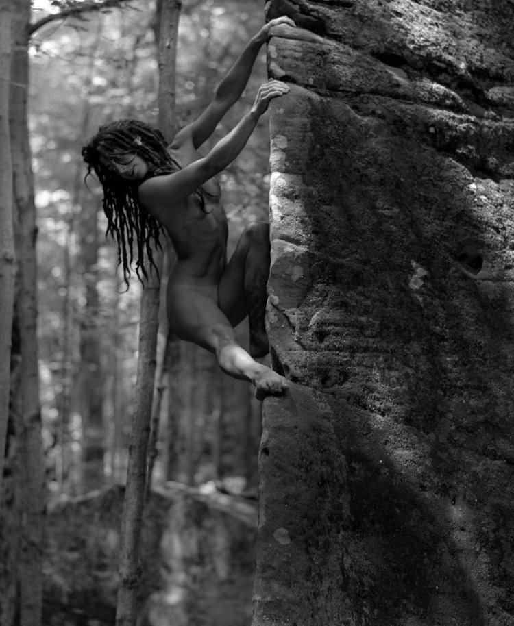 Naked women climbers