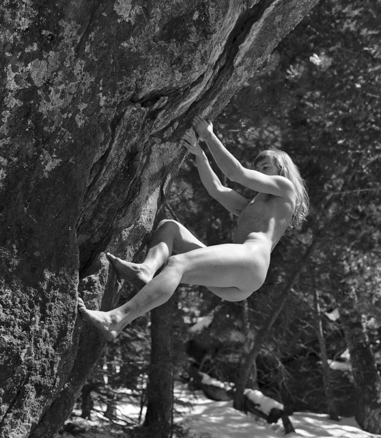Naked women climbers