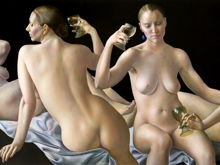 Erotic masquerade in drawings