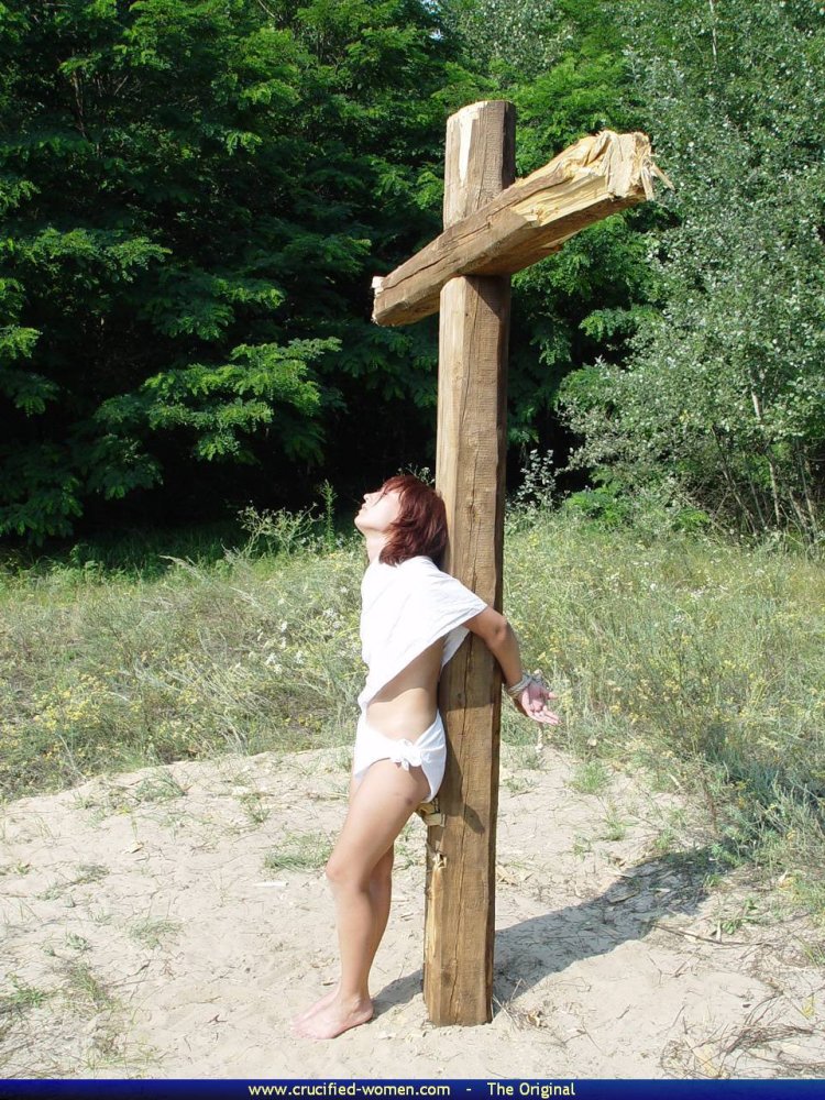 Woman Predicament Bondage Crucified