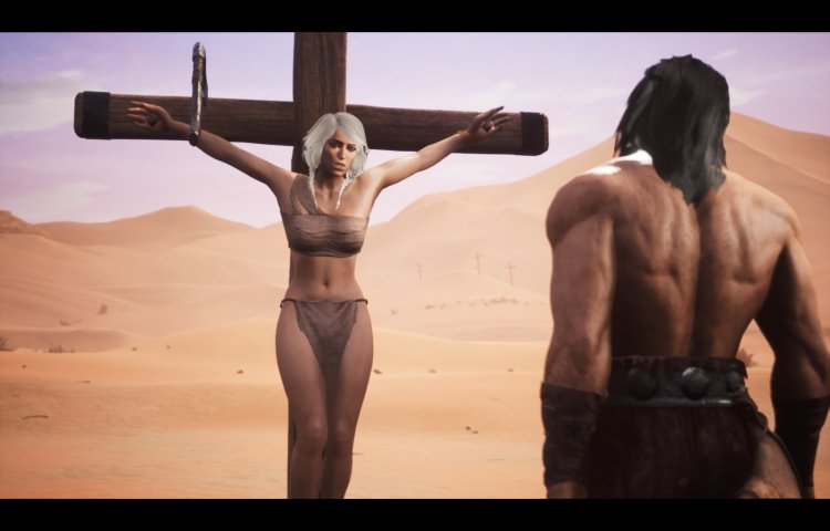 Woman Predicament Bondage Crucified