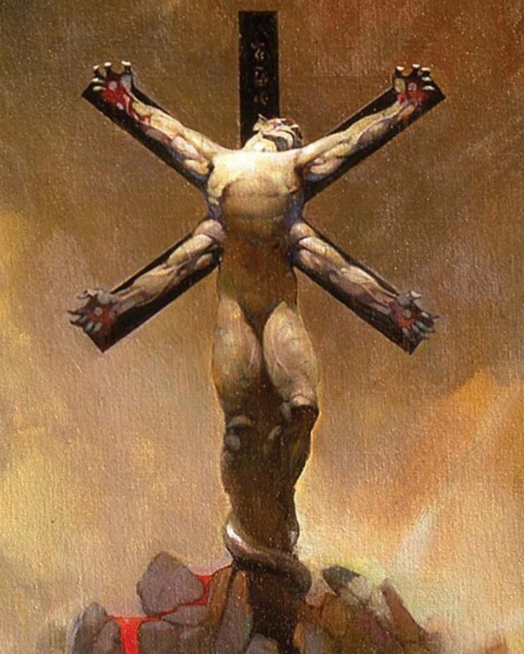 The crucified Conan Christ