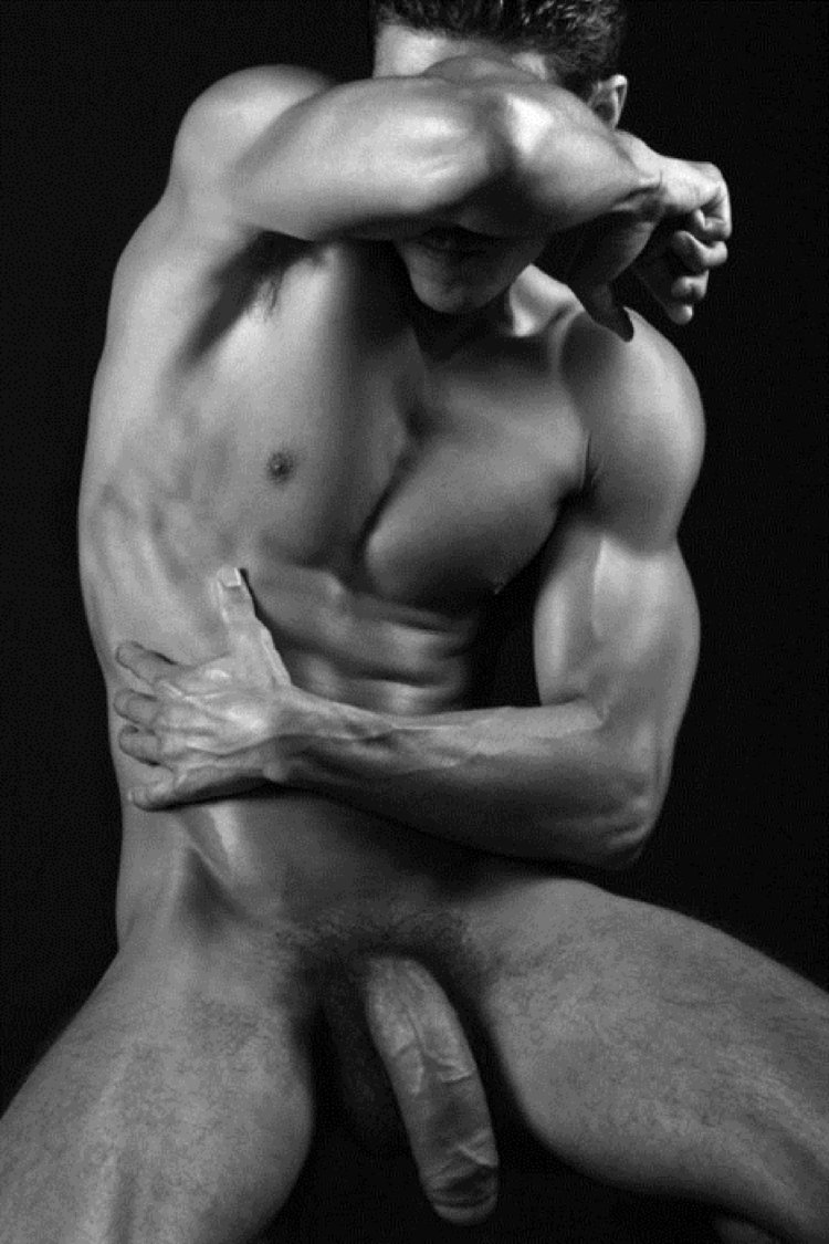 Beautiful naked man with a member