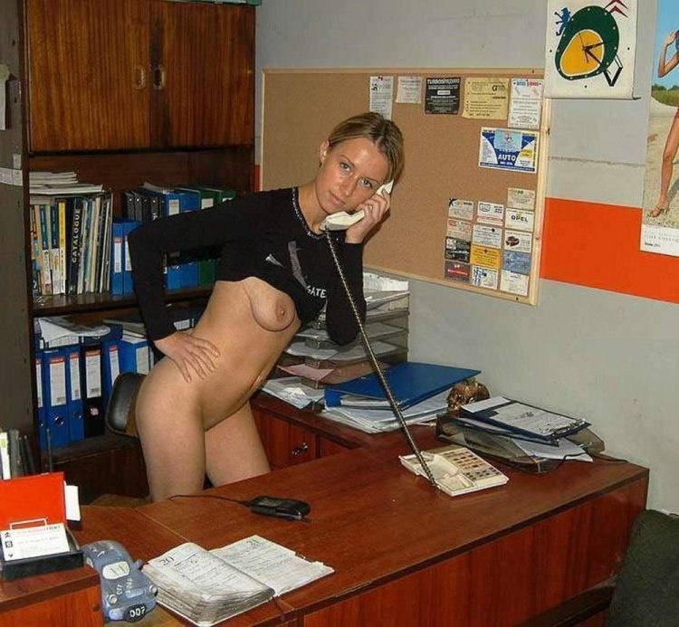 Naked women in the office of private