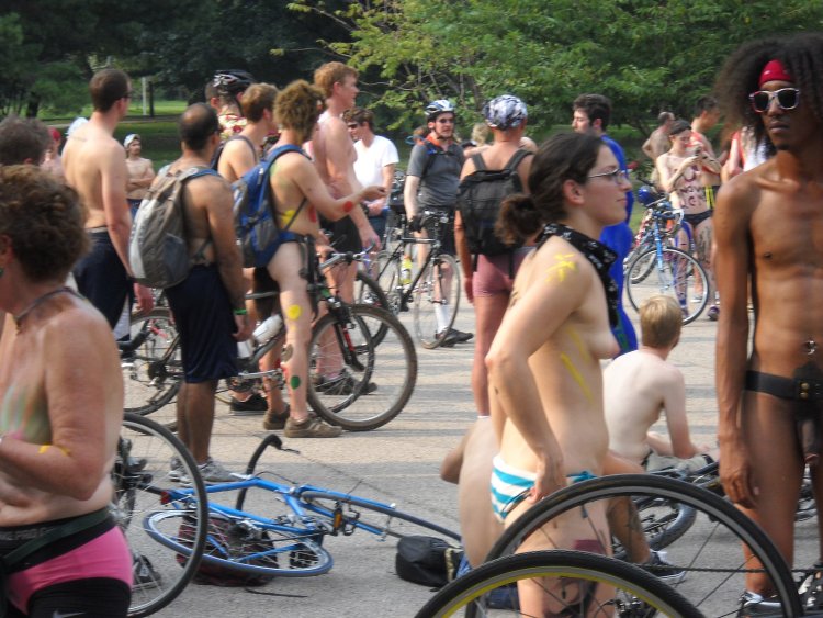 Hairy Naked Pussy at World Naked Bike Ride