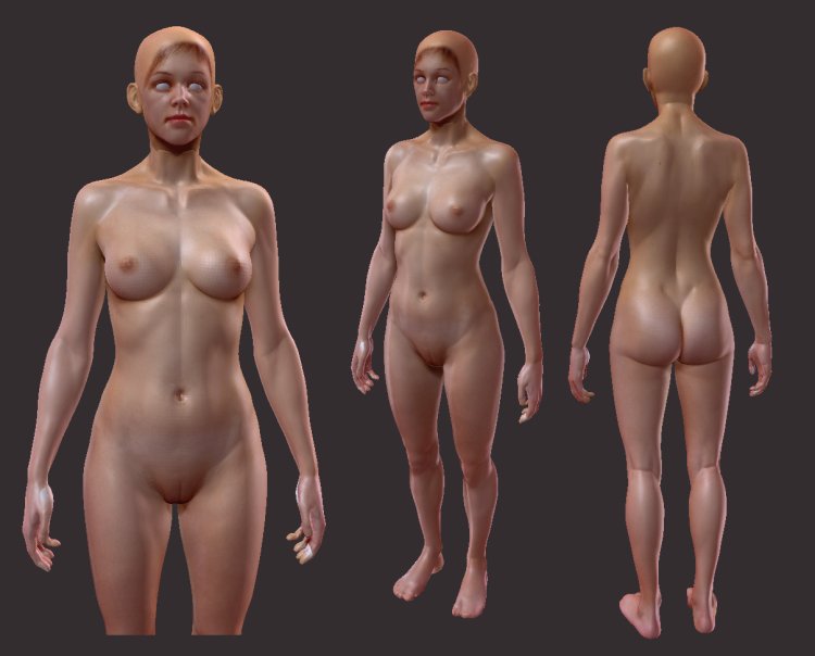 Naked women in different poses