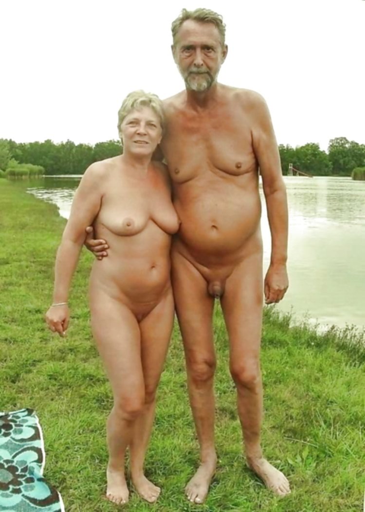Mature pairs of nude in nature