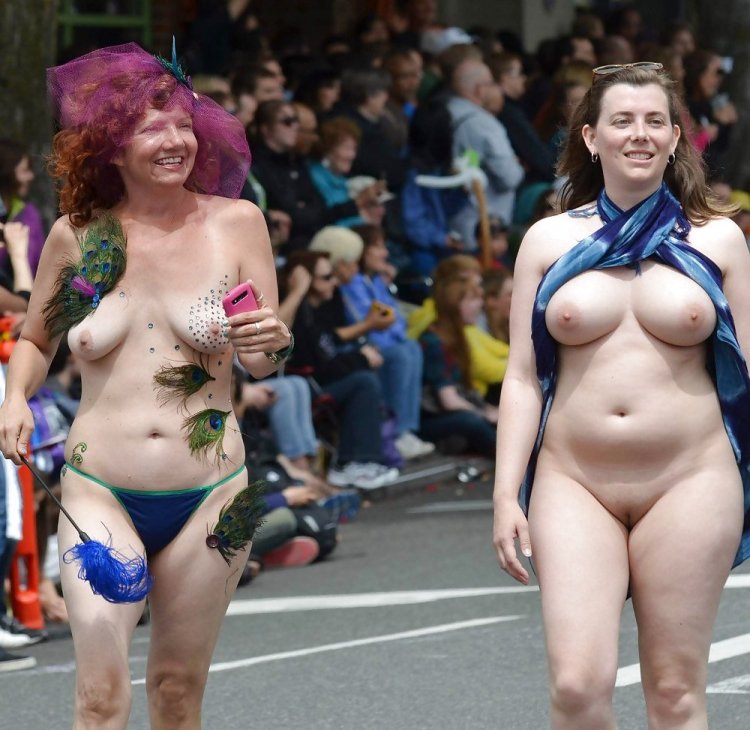 Beauty contest of naked women