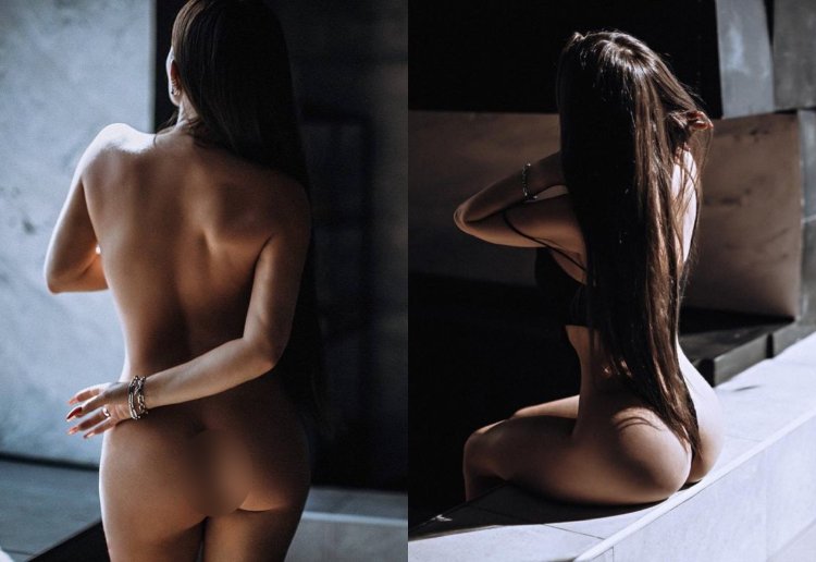 Naked women in obscene poses