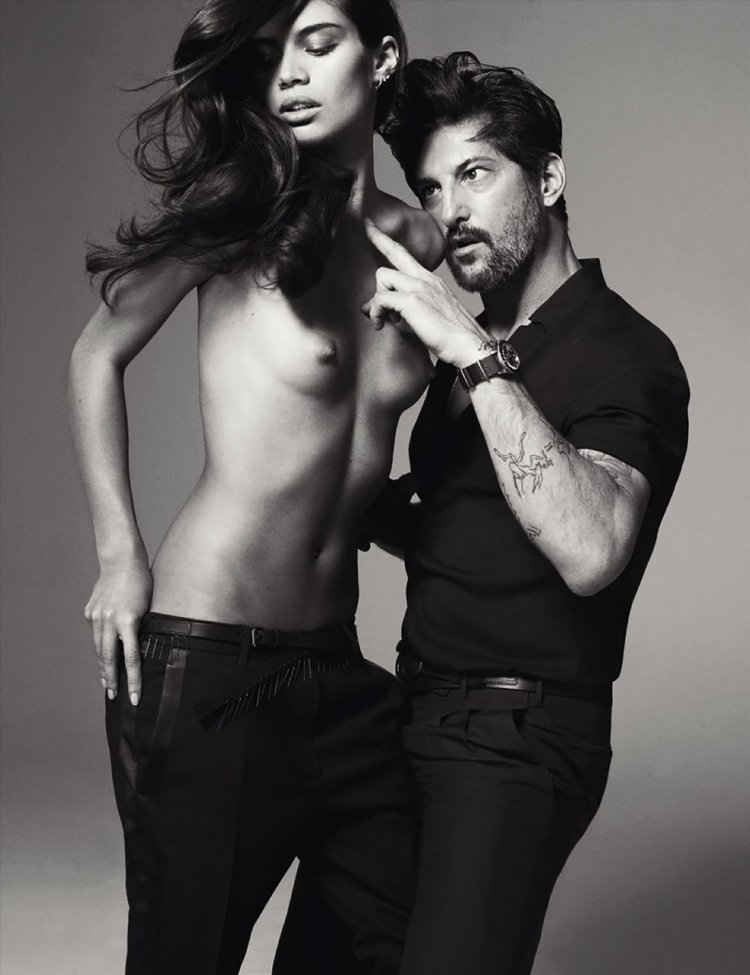 Studio erotic photo shoot