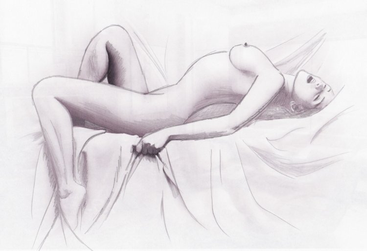 Erotic drawings with a pencil