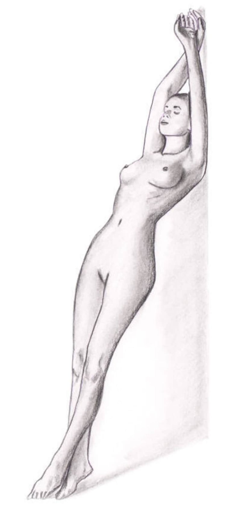 Figures with a pencil of naked women