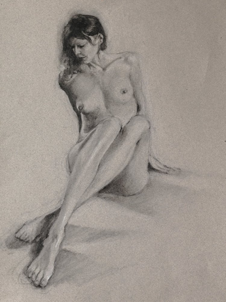How to draw a naked woman