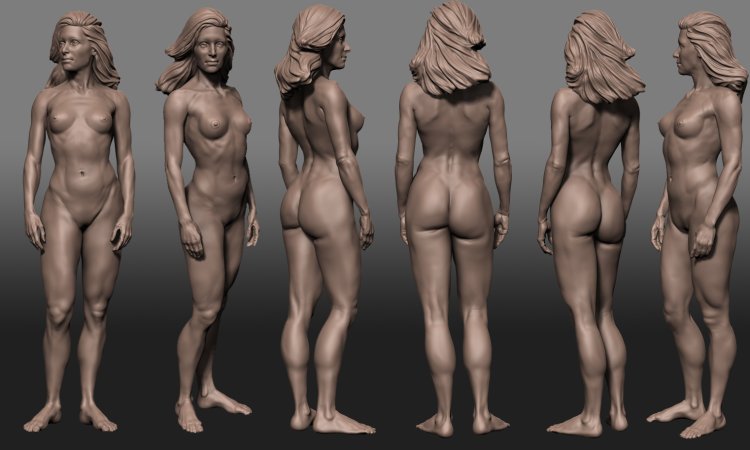 Naked female anatomy