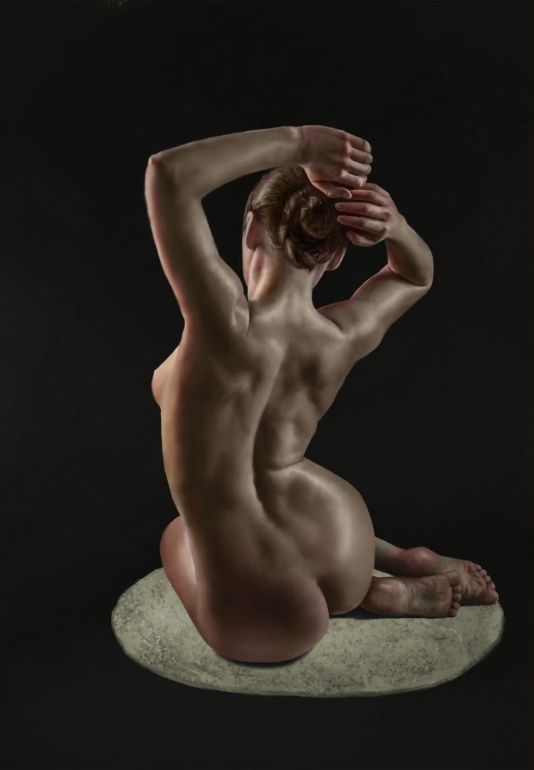 Female body nature naked