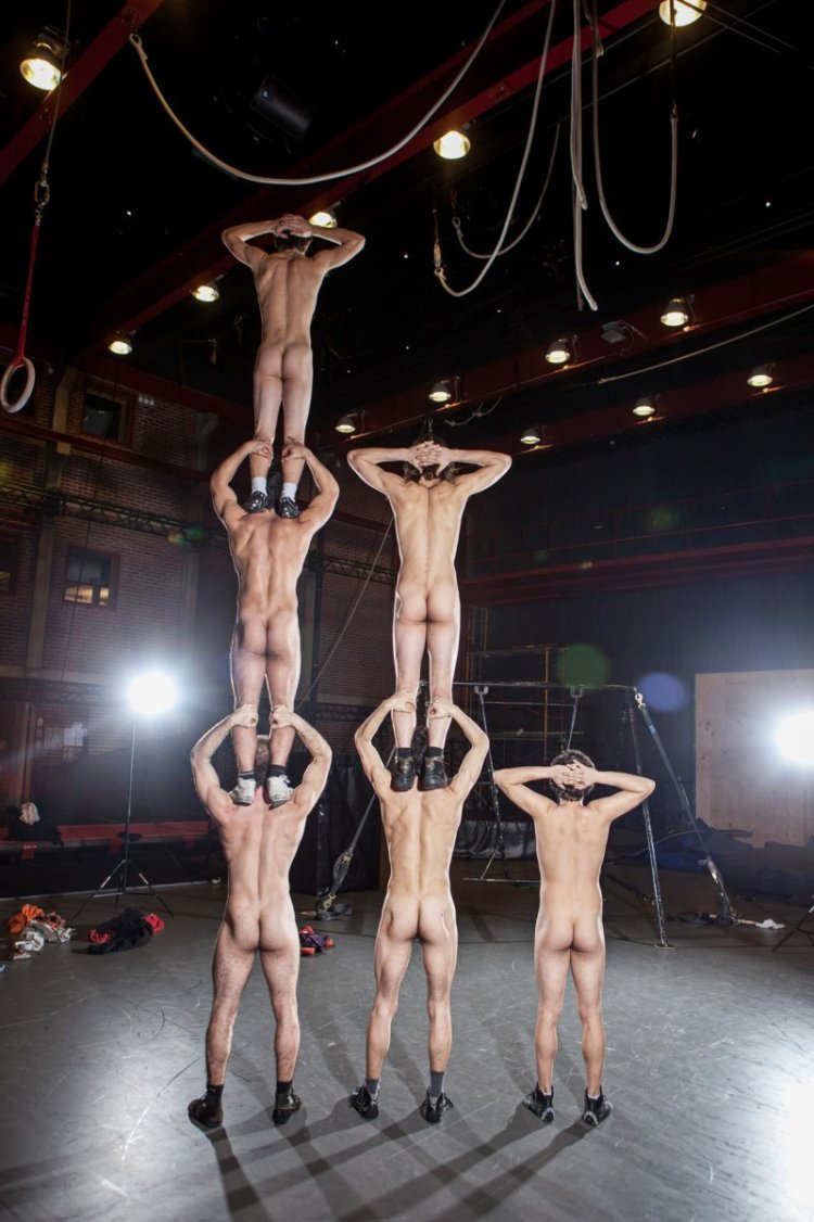 Women's struggle of naked women