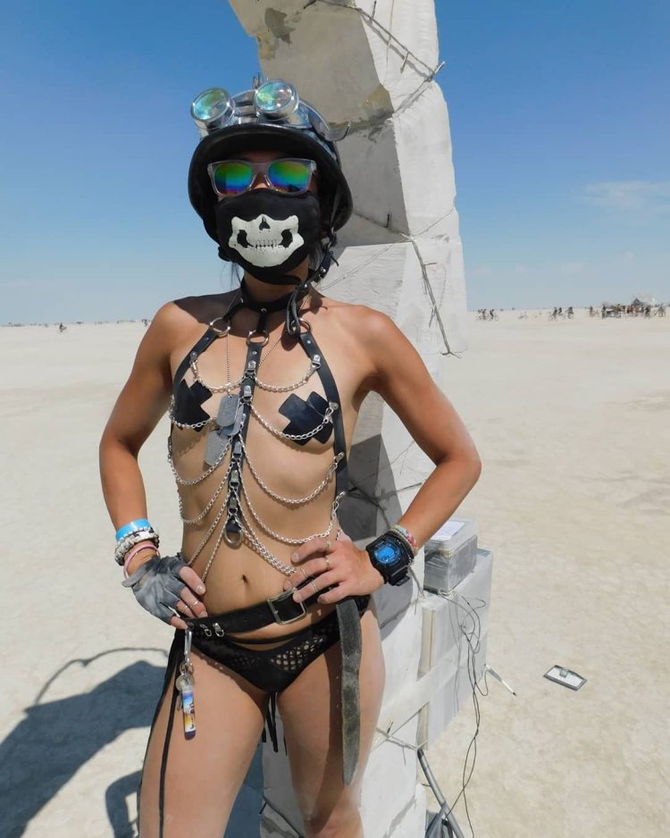 Berning Maine Festival Nude Man