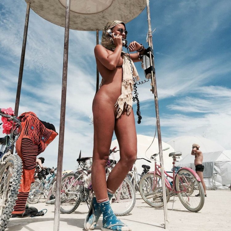 Naked women at the festival