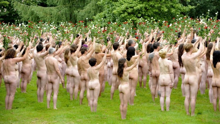 Naked women at the festival