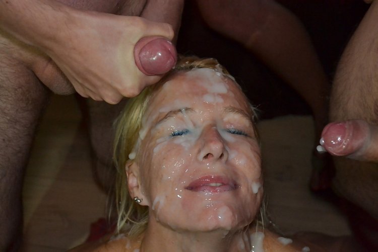 Cum on the Russian girl on the face