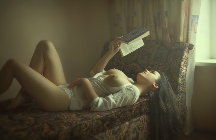 Beautiful girl with ero book
