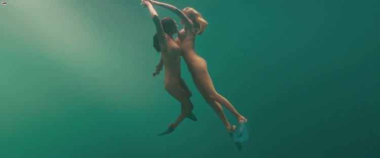 Kelly Brook and Riley Silent underwater