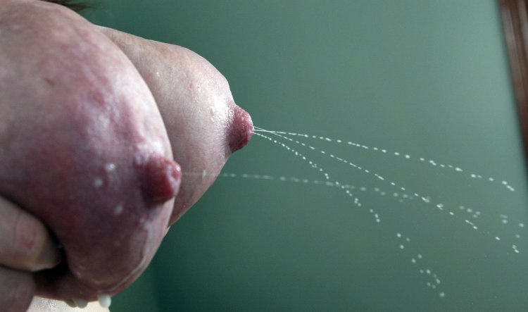 Milk from large boobs