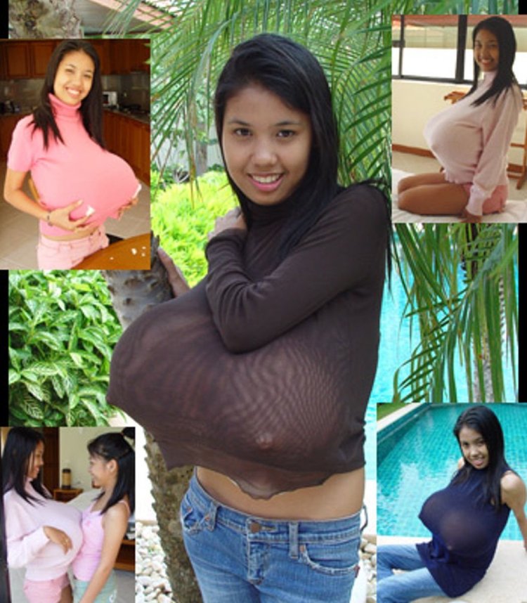 Between large boobs private