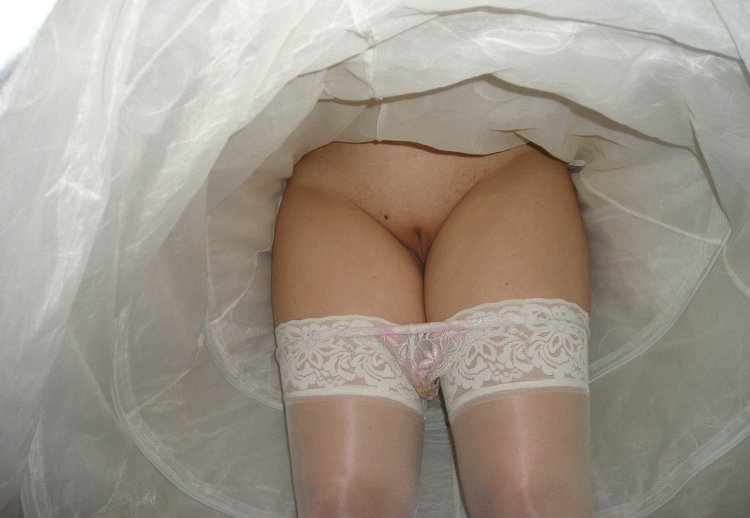Naked brides without panties