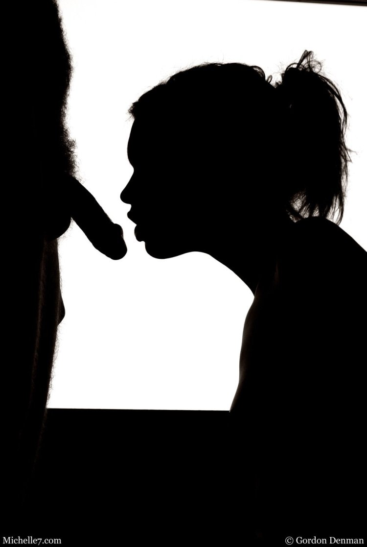 Silhouettes of pornographic scenes