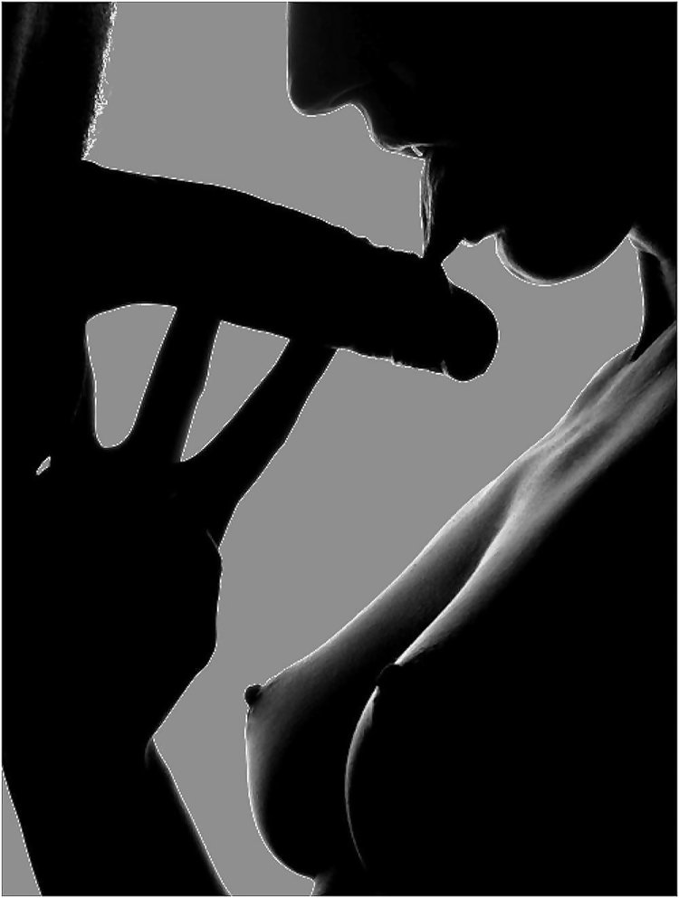 Oral caresses black white