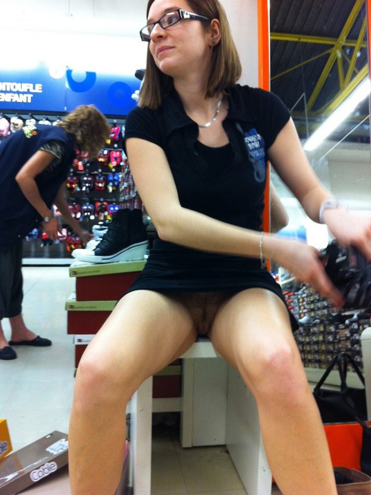 Accidentally lit up under a skirt