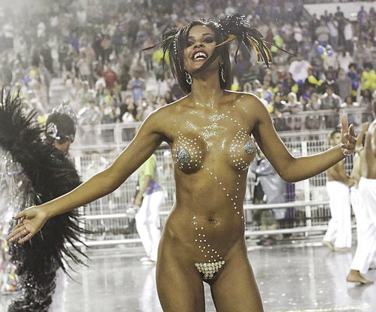 Brazilians on the carnival in Rio de Janeiro Nude