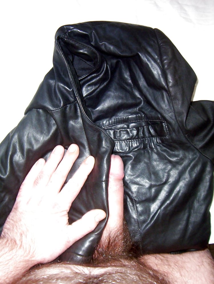 Cum on leather jacket xxx