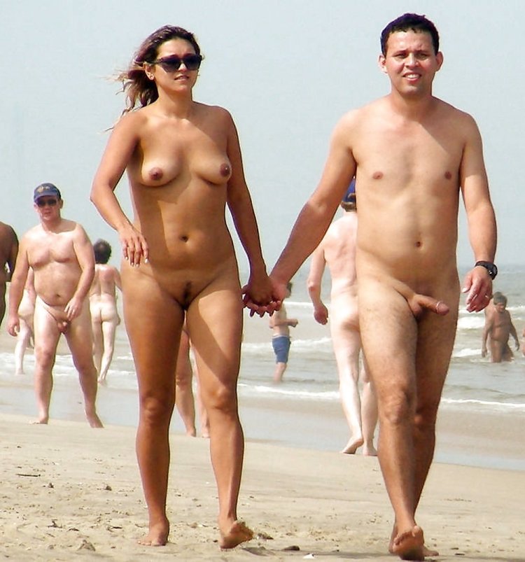 Naked couples on the beach