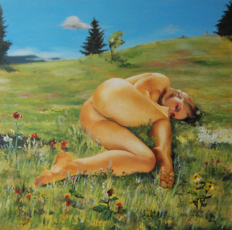 Beautiful girls in the style of nude