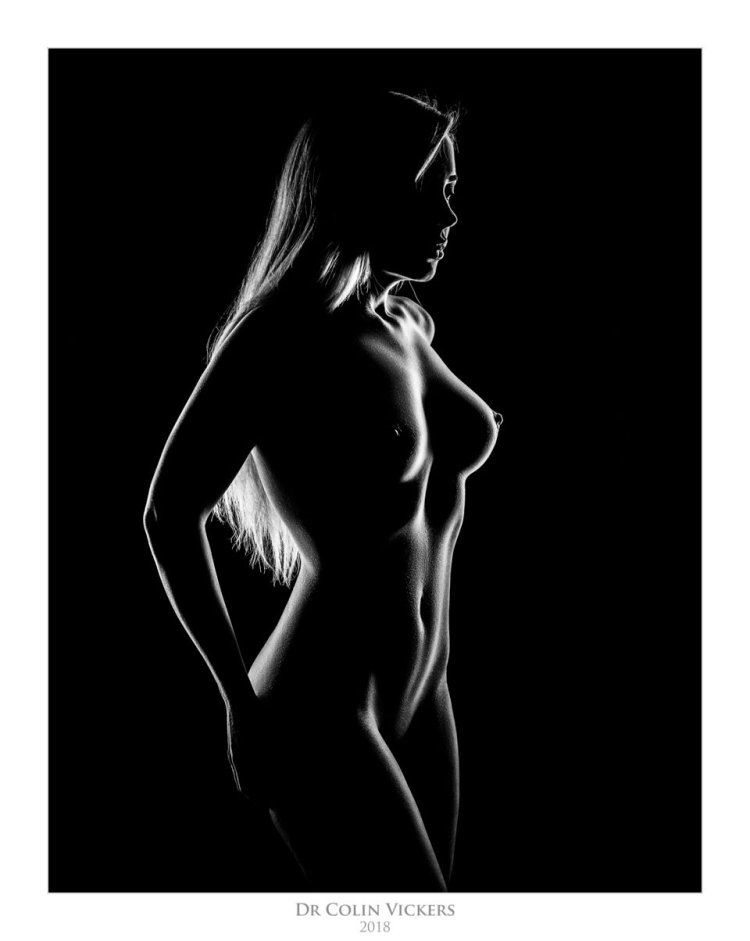 Blonde with nude earrings