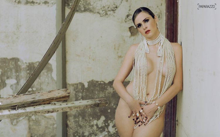 Ana Paula on the beach naked