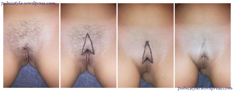 Women's haircuts on the vagina
