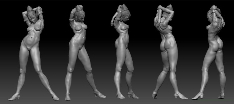 Erotic pose for drawing