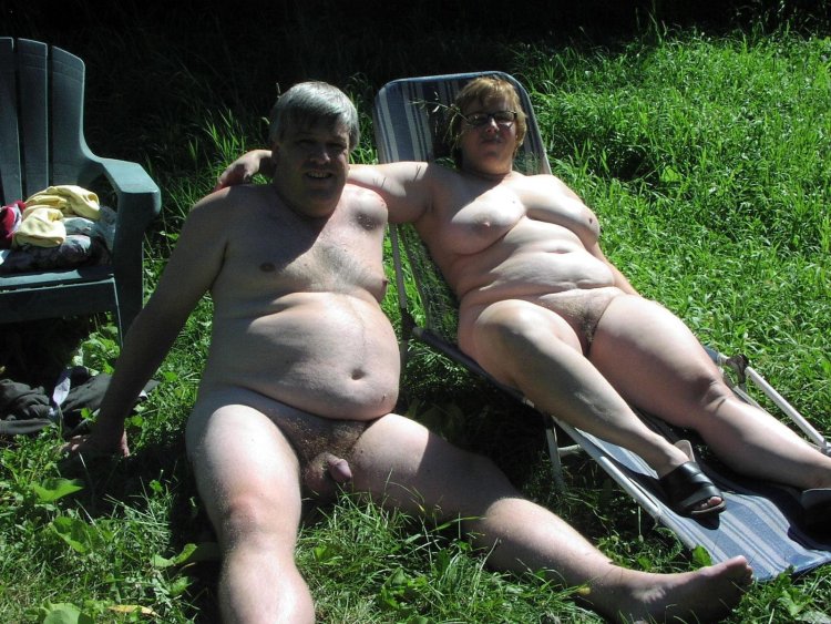 Naked elderly couples in the country