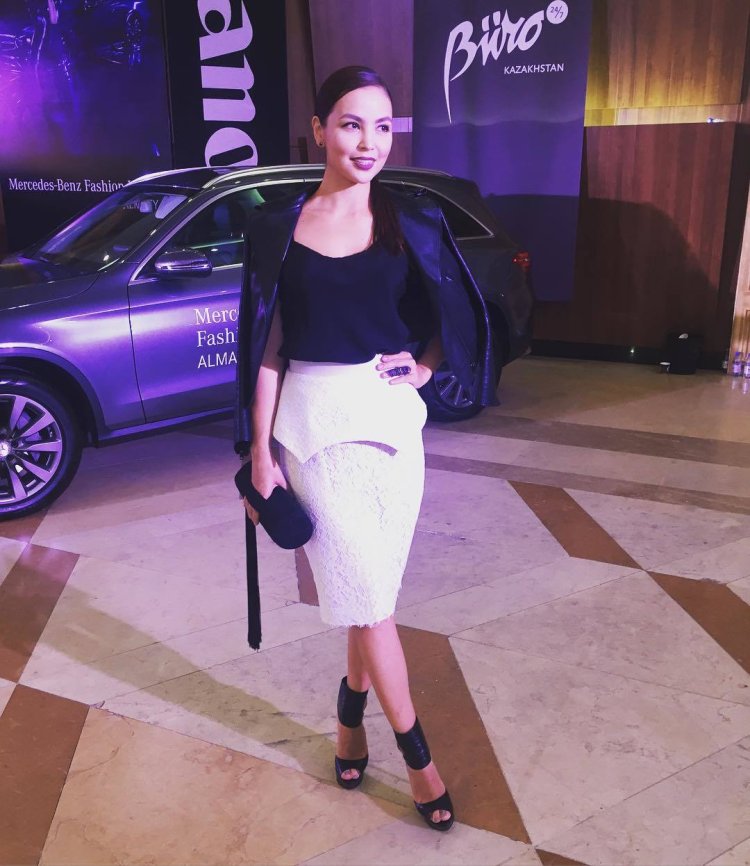 Asel Sagatova in a swimsuit