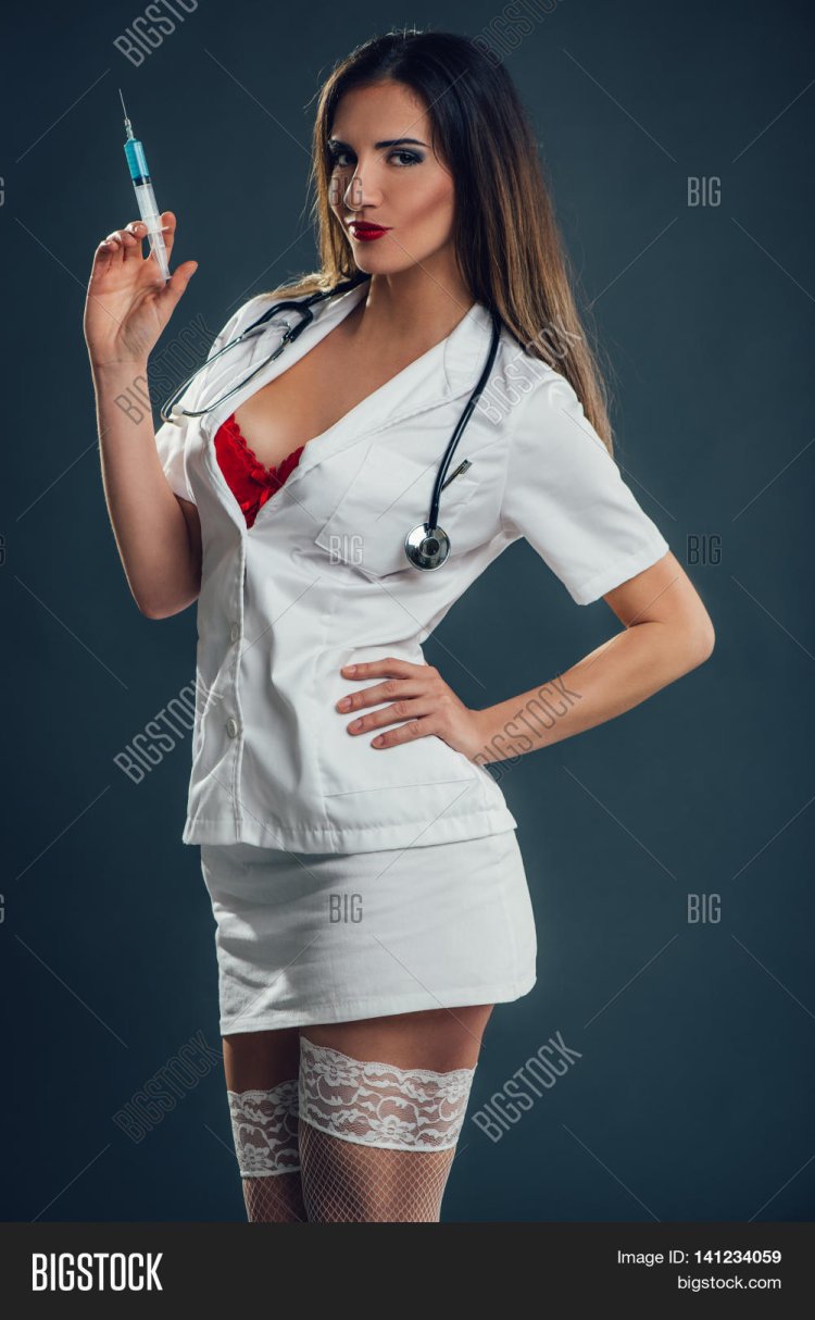 Kira Red as a nurse