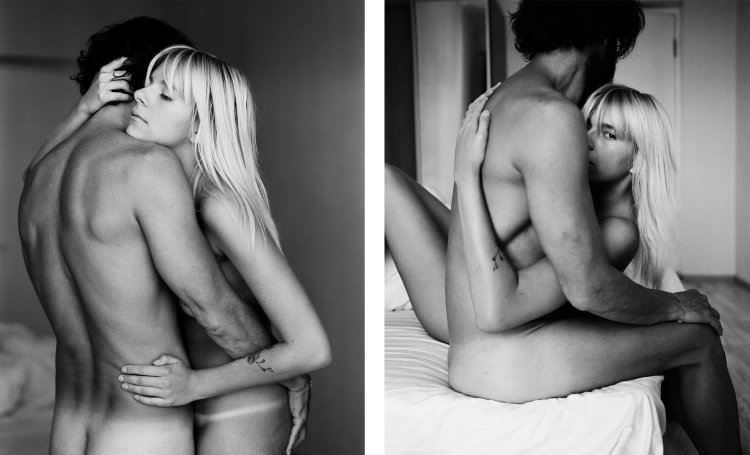 Photoshoot of the couple naked