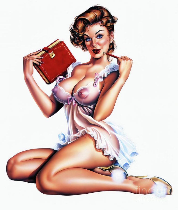 Erotic drawings of girls of the 70s