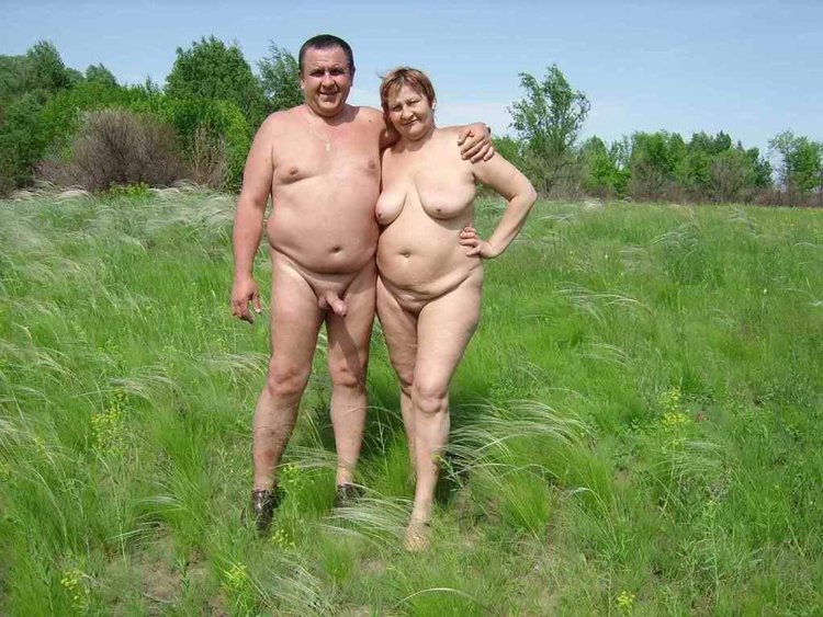 Mature pairs of nude in nature