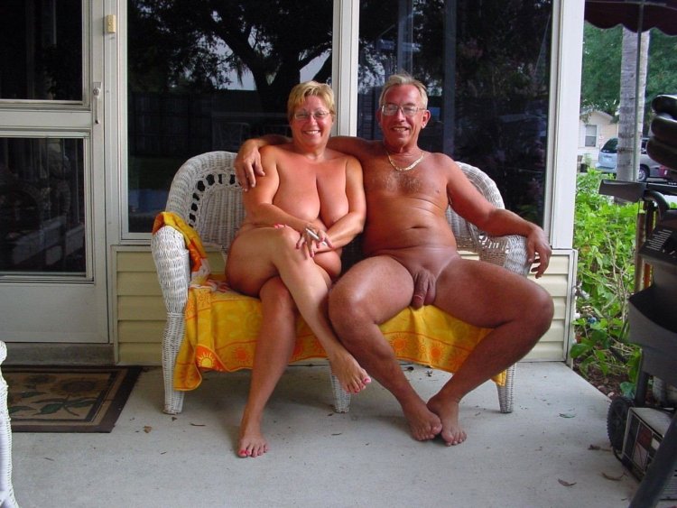 Naked elderly couples