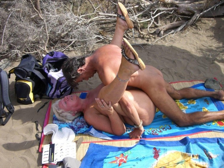 Fucked an old woman on the beach