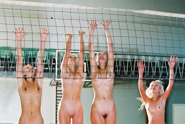Naked female volleyball